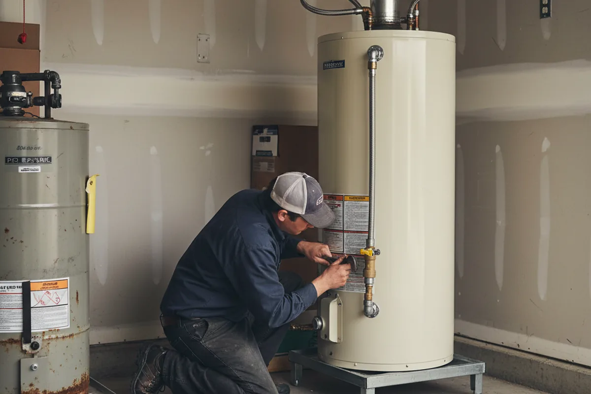 Water heater and shutoff valve replacement in Sevierville